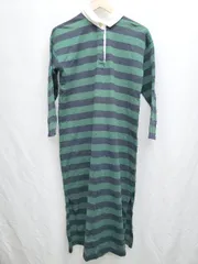 ◇ CIAOPANIC TYPY ボーダー ラグビーシャツ ワンピース サイズONE ネイビー グリーン レディース P  【1406240001156】