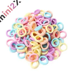 ヘアゴム こども 赤ちゃん用 痛くない やわらかい髪に 100本入り 大容量 おしゃれ かわいい ミニサイズ 子供 髪 留め ゴム 輪ゴム 髪ゴム こども 赤ちゃん キッズ カラフル ベビー ヘアアクセサリー かみどめ ベビーヘアゴム 女の子 髪飾り カラフル
