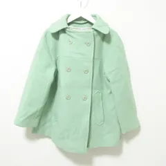美品 TIARA ティアラ 22AW ウール ショートコート ピーコート Pコート ジャケット 3 グリーン レディース 古着 中古 USED