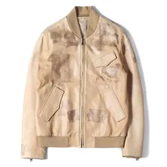 Maison Martin Margiela メゾンマルタンマルジェラ ジャケット サイズ:48 09AW ランダムシルエット シープスキン ラムレザージャケット 30 AM118 ジップ ブルゾン ここのえ 本人期 MM10 アーカイブ ベージュ イタリアのサムネイル