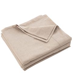 アッパーシーツ オーガニックコットン 洗いざらしの綿100% ベッドシーツ 敷きシーツ 無地 220x250cm ダブル ベージュ フラットシーツ