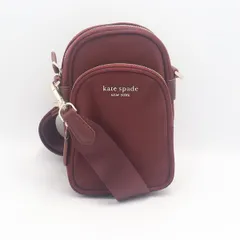 良品 ケイトスペード  ボルドーカラー ナイロン レディースミニショルダーバッグ 2000000 NSK INU