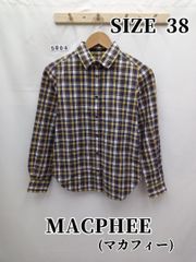 5804　MACPHEE(マカフィー)　チェック柄シャツ　M