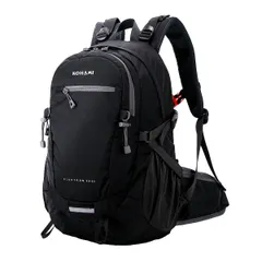 KOHAMI アウトドアバックパック 登山用リュック リュックサック 35L 大容量 軽量 撥水 スポーツ 旅行 通気性 (ブラック)