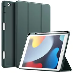 【迅速発送】JETech iPad 10.2インチ ケース (2021/2020/2019モデル、第9/8/7世代用) Pencilホルダー付き ソフトTPUバック スリム保護カバー オートウェイクアップ/スリープ機能付き (ミスティブルー)