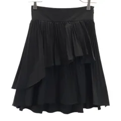 SNIDEL スナイデル ミニ丈 プリーツ ティアードスカート 0 ブラック レディース 古着