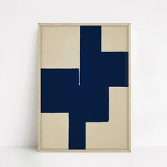 CARO CARO PRINTS | Navy Blue Art Print (ABST-24) | アートプリント/アートポスター (50x70cm) 北欧 アブストラクト