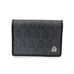 dunhill ダンヒル ウィンザー カードケース   ダークグレー PVC メンズ 総柄 名刺入れ パスケース　240001148348