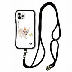 [iPhone14 Pro Max] スマホショルダー付 スカラー iPhone14 ケース 耐衝撃 i-coronケース アイフォン 16 15 13 12 11 スマホケース 全機種対応 スマホカバー scolar ネコ 猫 ネコとチョウ リボン
