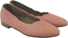 パンプス レディース 痛くない 歩きやすい ローヒール 黒 日本製 スカラップ フラワーカット フラットシューズ バレエシューズ コンフォート シューズ nc23402 ダークピンク（） S（22.0～22.5cm）