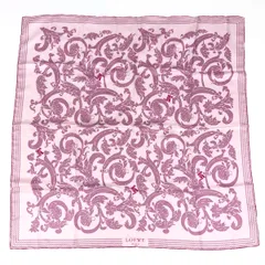 ☆LOEWE☆ スカーフ 大判 アナグラム アラベスク シルク ピンク. ☆LOEWE☆ スカーフ 大判 アナグラム アラベスク シルク ピンク