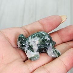 天然石⭐見事なキラキラ シラー⭐アマゾナイト⭐亀☆カメさん☆彫刻