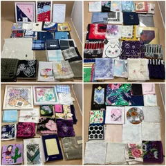★ ブランド/ノーブランド ハンカチ タオルハンカチ アソート 大量 80枚以上 まとめ商品 ハナエモリ、ラルフローレン、イブサンローラン、セリーヌ 、など 現状品 2.55kg