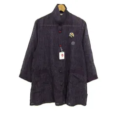 ジャケット ブルゾン スタンドカラージャケット 未使用 アウター 日本製 レディース Fサイズ パープル系×紺系 S/O/G/A/I