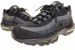 ナイキ NIKE AIR MAX 95 RETRO LOGO BLACK GREY VOLT 27.5cm CV1635-002 海外限定品 エア マックス レトロ ロゴ ブラック グレー ボルト 【ブランド古着ベクトル】【中古】▲250404