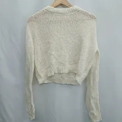 ◇ ⊇ select MOCA セレクトモカ シアー素材 長袖 ニット サイズF アイボリー レディース E  【1410290049754】