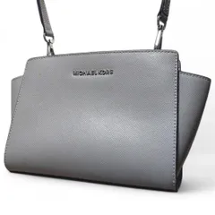 美品 グレー マイケルコース ショルダーバッグ レザー 斜め掛け クロスボディ