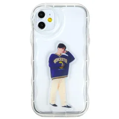 【新着商品】クリアケース ウェーブ うねうね いphone（iPhone12mini） スマホケース 《SNSで話題》シャカシャカケース iPhoneケース 【アクスタが入る】竹下工房