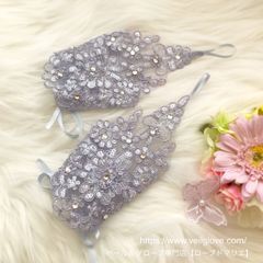 可愛いアウトレット♡ラベンダーカラーのフィンガーレスグローブ