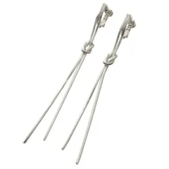 【シルバー×イヤリング】[Cream dot. クリームドット公式] イヤリング レディース  金属アレルギー ニッケルフリー ネジ式 ノット 結び目 ロング スネークチェーン 大人 