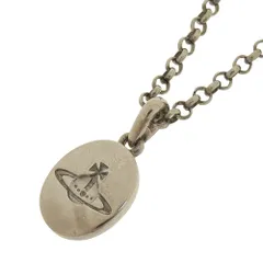 美品 ヴィヴィアンウエストウッド Vivienne Westwood レアアイテム オーブ シールペンダント シルバー チェーン ネックレス 廃盤品 メンズ レディース