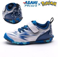 ポケモン ポケットモンスター  スニーカー キッズ 子供 小学生 16～21cm アサヒシューズ  ガチ強 P109 ホワイト/ブルー カメックス