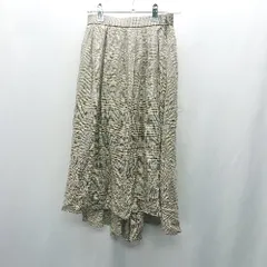 ◇ Θ KUMIKYOKU チェック柄 膝丈 フレア スカート サイズ1 ブラック ベージュ系 レディース E  【1502060007269】