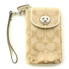 コーチ COACH パスケース カード入れ ミニ シグネチャーキャンバス レザー ベージュ /BBのサムネイル