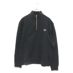 FRED PERRY (フレッドペリー) Half Zip Sweatshirt ハーフジップスウェットトレーナー ブラック M3574のサムネイル