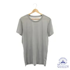 ☆美品☆ UNIQLO ユニクロ トップス Tシャツ エアリズム カットソー Ｕネック 半袖 大きめサイズ レディース グレー L 901-7205 送料無料 古着