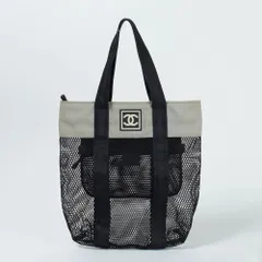 CHANEL トートバッグ メッシュ 黒/グレー 楽天市場】【バッグ】CHANEL シャネル スポーツライン ロゴ