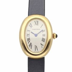Cartier カルティエ ベニュワールSM 1920 ウォッチ スモールモデル WGBA0007 K18YG アイボリー文字盤 クォーツ 新品ブラック革ストラップ SWISS MADE【送料無料】時計【中古】24471206