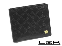 【新同】 VERSACE ヴェルサーチ メデューサ  財布 黒【A66317】のサムネイル