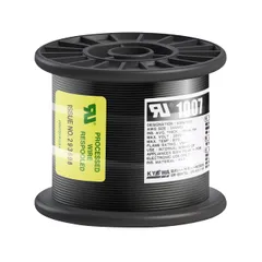 新品 協和ハーモネット UL1007 AWG24 耐熱ビニル絶縁電線 リール巻 100m 黒
