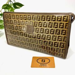 FENDI フェンディ ズッカ柄 ズッキーノ セカンドポーチ クラッチバッグ ハンドバッグ セカンドバッグ PVC レザー メンズ レディース ユニセックス B-229