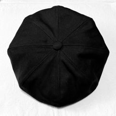 ハンドメイド　ビッグキャスケット　黒デニム　岡山井原産　裏無し仕様　サイズオーダー　ココナッツ