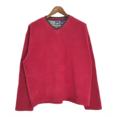00年代 GAP ギャップ Vネック フリース スウェット オールドギャップ レッド (メンズ XL) 中古 古着 T1866