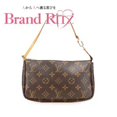 中古 ルイヴィトン モノグラム ポシェット アクセソワール アクセサリーポーチ M51980 ブラウン PVC レザー レディース LOUIS VUITTON 【送料無料】【西神店】