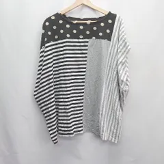 ◇ n'Or ノアール 個性的 切り替えデザイン おしゃれ ノースリーブ カットソー サイズF グレー系 レディース E  【1405140018332】