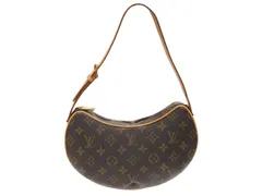 極美品 LOUIS VUITTON ルイヴィトン ワンショルダーバッグ ポシェットクロワッサン M51510 PVC ブラウン 中古 4b007343