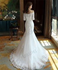 ウェディングドレス マーメイドライン ウエディングドレス 安い 花嫁 ロングドレス 結婚式 マーメイドドレス 披露宴 前撮り レトロドレス v