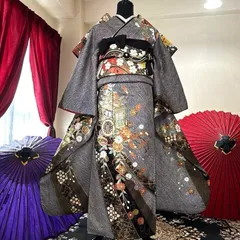 振袖 豪華 総絞り 裏打ち済み 身丈156cm 躾糸付き