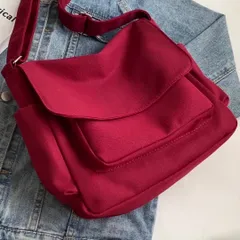 ショルダーバッグ レディース 帆布 大容量 シンプルデザイン 男女兼用 学生向け メッセンジャーバッグ M250218-41