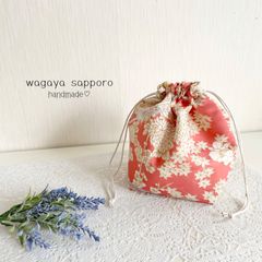 巾着袋　着物生地