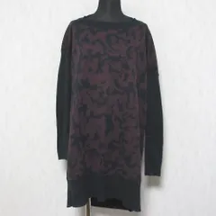 良品 vivivenne Westwood ヴィヴィアンウエストウッドレッドレーベル オーブ ジャガード ニット チュニック ワンピース 2 パープル系 レディース 古着 中古 USED