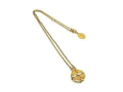 Folli Follie フォリフォリ ラインストーン クローバー ハート ネックレス ペンダント アクセサリー レディース ゴールド系 DH8895