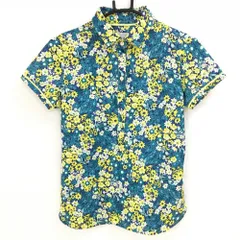 ★値下げ★【超美品】キャロウェイ 半袖ポロシャツ ネイビー×イエロー 花柄 レディース S ゴルフウェア Callaway