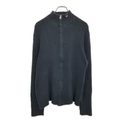 POLO JEANS ポロジーンズ ラルフローレン ドライバーズニットセーター ブラック(メンズ XL)中古 古着 U5000