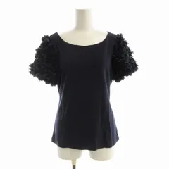 ジェンヌ JENNE 24SS フラワーモチーフスリーブトップス カットソー L 紺 ネイビー ks24ss-tp05 /EE