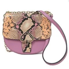 ケイトスペード ニューヨーク アウトレット ショルダーバッグ WKRU6542-689 レザー パイソンプリント チェーンショルダー レディース